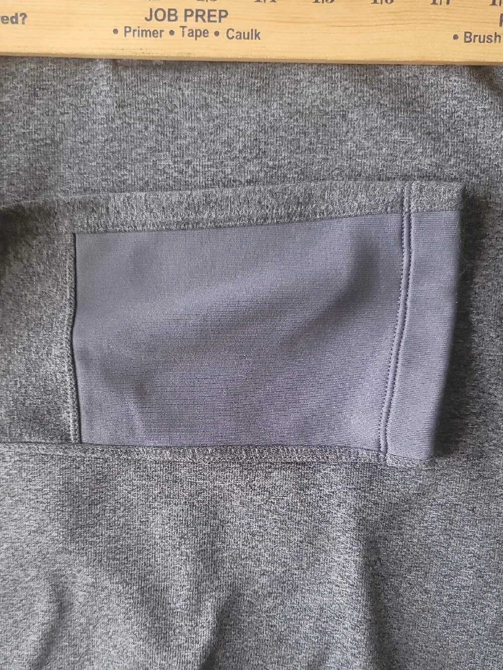The North Face Heather Gray Pullover with Red Zip Accent SZ XL